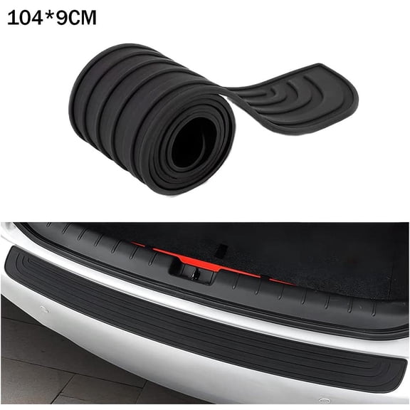Car Rear Bumper Guard, Rubber Scratch-resistant Anti-slip Trunk Sill Protector, Cuttable Self-adhesive Bumper Strip, Universal DIY Modification Accessory for Car SUV