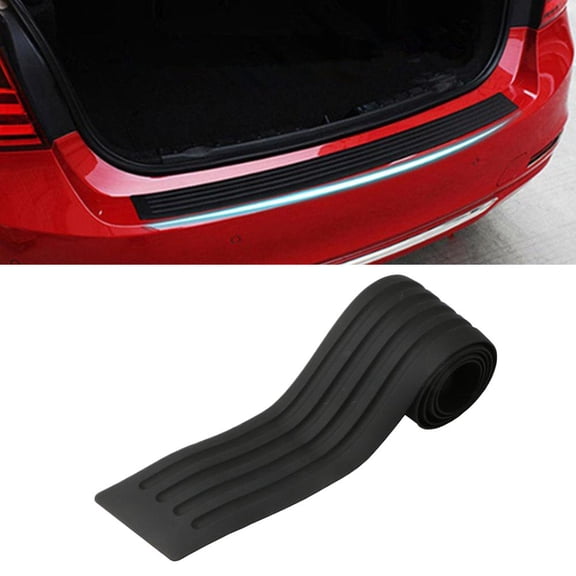 Car Rear Bumper Guard, Rubber Scratch-resistant Anti-slip Trunk Sill Protector, Cuttable Self-adhesive Bumper Strip, Universal DIY Modification Accessory for Car SUV