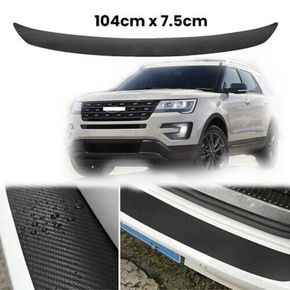 Car Rear Bumper Sill Body Guard Protector Plate Trim Cover Strip CARBON FIBER