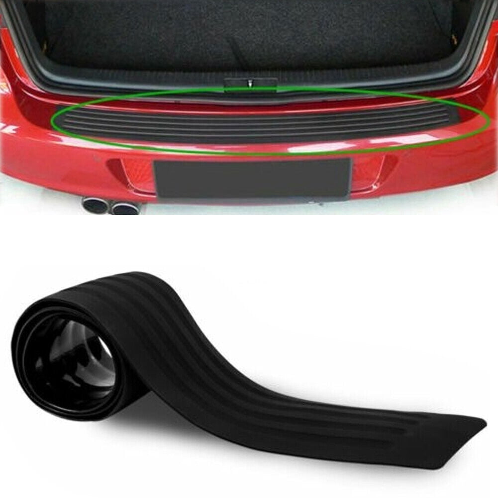 Car Rear Bumper Sill Protector Soft Plate Rubber Back Door Boot Cover ...