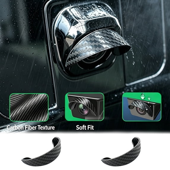 Car Rear Camera Rain Cover, Curved PVC Lens Shield with Adhesive ...