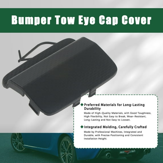 Car Rear Left Bumper Tow Hook Eye Plastic Cover for 2013-2017 Subaru BRZ