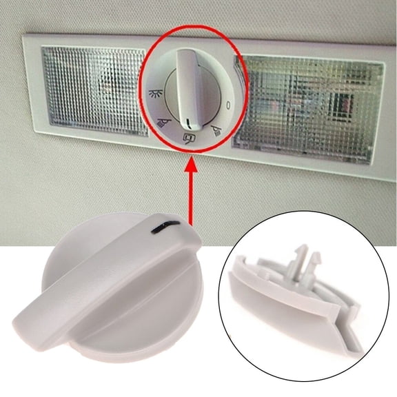 Car Rear Roof Reading Light Knob Switch Replacement For Skoda 6Q0947291A Plastic Material Suitable For Automotive Interior Use