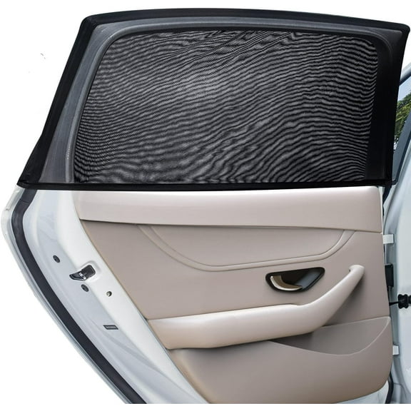Car Rear Side Window Shade,2 Pack Stretchy Mesh Car Window Screen Sun Shade Mosquito Net Cover Fit for 96% Cars SUVs, Anti-Sun Glare, Reduce UV Rays,Privacy Protection