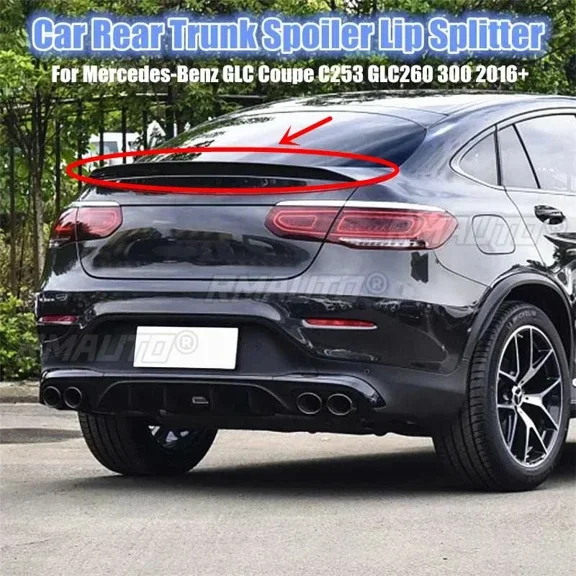 Car Rear Trunk Spoiler Lip Splitter For Mercedes-Benz GLC Coupe C253 GLC260 300 2016-2021 AMG Modification Rear Spoiler Body Kit