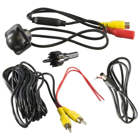 Car Rear View Backup Camera, IP67 Waterproof, Color CCD, 170 Degree, Flush Mount