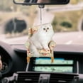 Car Rear View Hanging Accessories Cute Cat Pendant Novelty Funny
