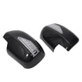 thumbnail image 1 of Car Rear View Left Right Mirror Cover Cap Overlay for Lexus Fit w/Arrow LED Lamp Pair Black Carhon Fiber, 1 of 6