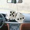 thumbnail image 1 of Car Rear View Mirror Hanging Dice Plush Soft Velvet 7x7x7cm Hand Stitched Sponge Filled Classic Pendant Birthday Gift Home Decor Trendy Automobile Interior Accessory, 1 of 5