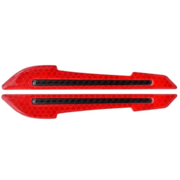 Car Rear View Mirror Reflective Sticker, High Visibility Red Safety Warning Decal, 1 Pair Universal Fit Exterior Vehicle Accessories, Enhance Driving Visibility Remind Surrounding Vehicles Avoid Coll