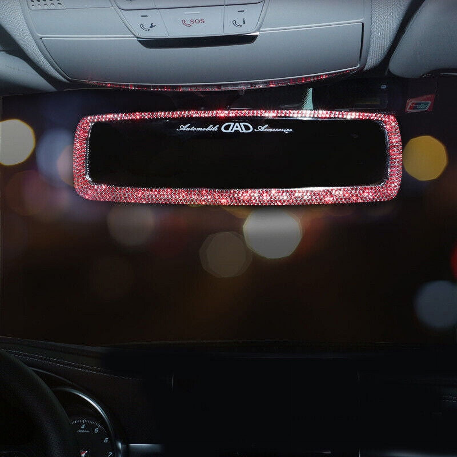 Car Rear View Mirror Rhinestone Crystal Car Interior Rear View ...