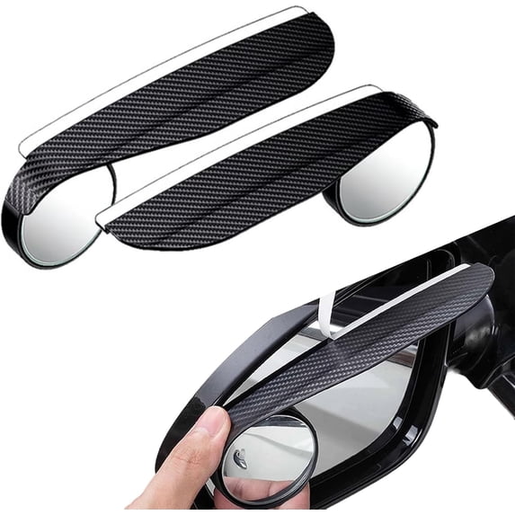 Car Rear View Mirror Small Round Mirror Rain Eyebrow, Side View Mirror ...