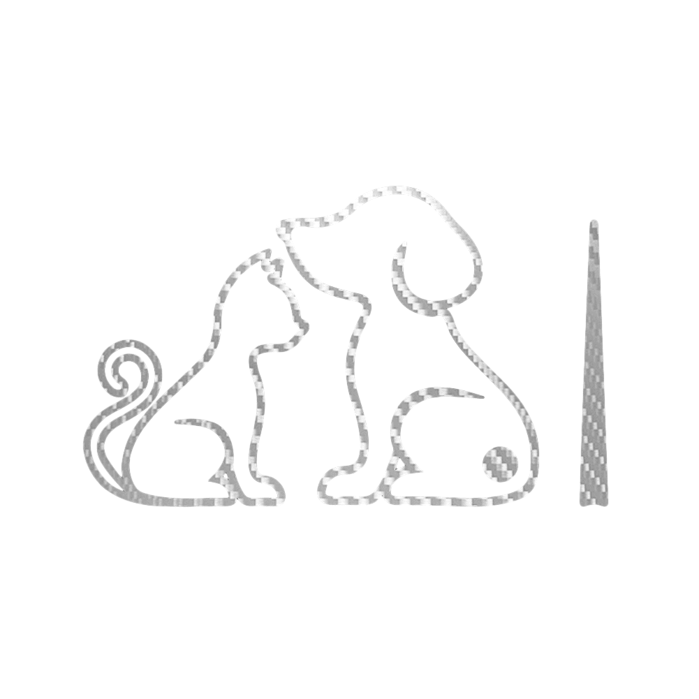 Bargain Max Decals Yin Yang Hand & Paw Sticker - 6 Pack, Black/White, Weatherproof, USA Made