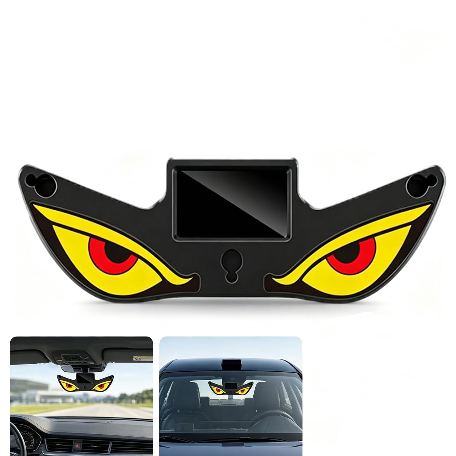 Car Rear Window Dynamic LED Display - Solar Powered Demon Eye Light ...