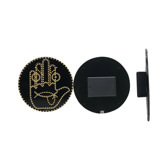 Car Rear Window LED Emoji Light, Multi-Function Gesture-Activated Signal Lamp for Safety & Fun - Customizable Smiley Face & Warning Patterns,black