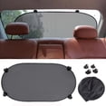 thumbnail image 1 of Car Rear Window Sunshade, IC ICLOVER Mesh Large Baby Auto Sun Shield, Sun Protector, Blocking over 98% of Harmful UV Rays, Protects Children and Pets from Sun's Glare, 1 of 10