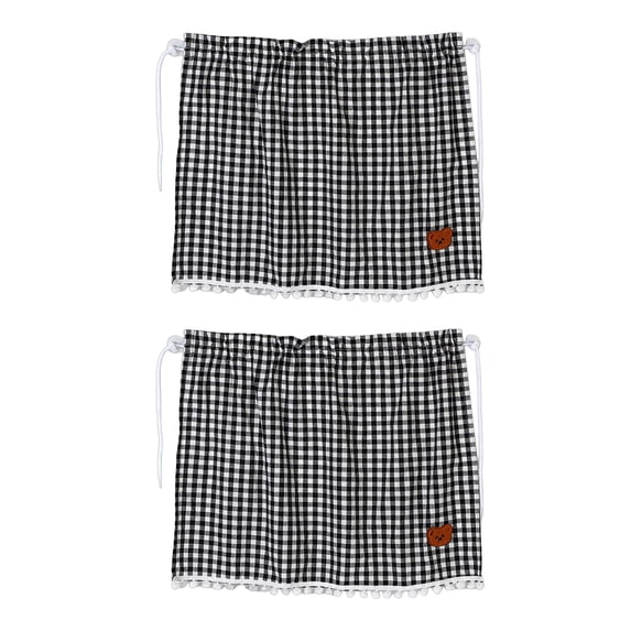 Car Rear Window Sunshade Suction Cup Sun Shade Vehicle UV Protection Side Window Sunshield Sunshade Checkered Pattern Sunshade 26.78x19.68in Set of 2(Black)