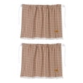 thumbnail image 1 of Car Rear Window Sunshade Suction Cup Sun Shade Vehicle UV Protection Side Window Sunshield Sunshade Checkered Pattern Sunshade 26.78x19.68in Set of 2(Brown), 1 of 6