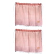 thumbnail image 1 of Car Rear Window Sunshade Suction Cup Sun Shade Vehicle UV Protection Side Window Sunshield Sunshade Checkered Pattern Sunshade 26.78x19.68in Set of 2(Pink), 1 of 6