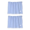 thumbnail image 1 of Car Rear Window Sunshade Suction Cup Sun Shade Vehicle UV Protection Side Window Sunshield Sunshade Checkered Pattern Sunshade 26.78x19.68in Set of 2(Sky Blue), 1 of 6
