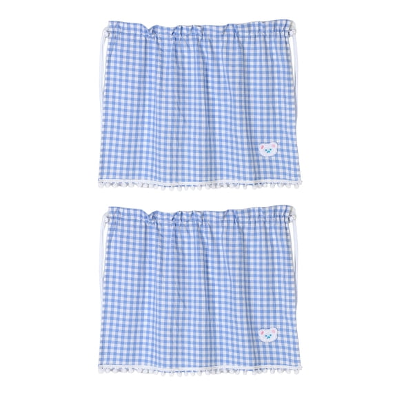 Car Rear Window Sunshade Suction Cup Sun Shade Vehicle UV Protection Side Window Sunshield Sunshade Checkered Pattern Sunshade 26.78x19.68in Set of 2(Sky Blue)