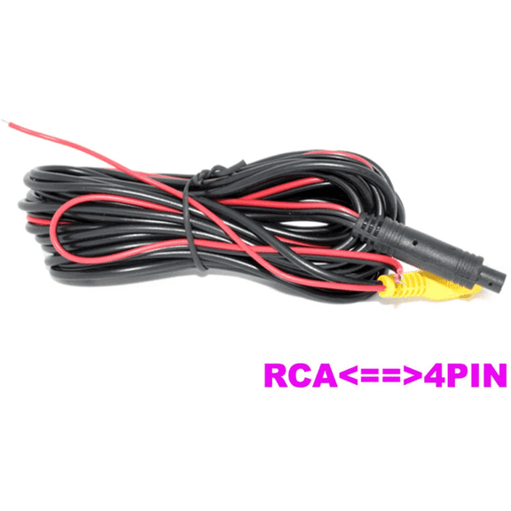 Car Rearview Camera Monitor Connection Video Cable Trigger Wire for 6m RCA-4PIN