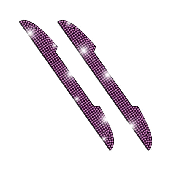 Car Rearview Mirror Anti-Collision Stickers with Decorative Diamonds, Protective Bling Rhinestone Decals for Auto Exterior, Scratch-Proof Decor