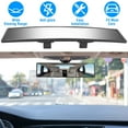 thumbnail image 1 of Car Rearview Mirror TeqHome 11.4in Interior Clip-on Curve Convex Panoramic Anti-Glare Rear View Mirrors with Wide Angle Range Reduce Blind Spot Effectively for Cars SUVs Trucks Van Vehicles, 1 of 9
