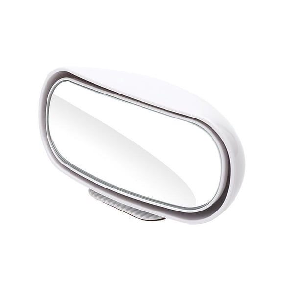 Car Rearview Mirror Wide Vision Adjustable Angle Universal Fit Easy to Install Rectangular Blind Spot Car Mirror-White