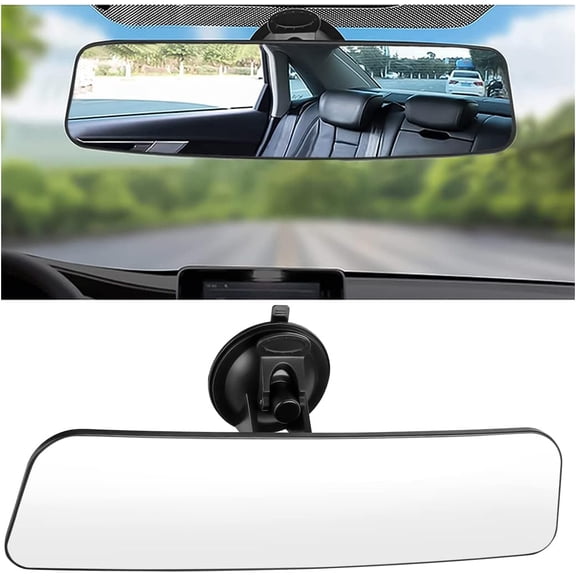 Car Rearview Mirrors, Shock Resistant Interior Clip-on Panoramic Rear View Mirror for Car, Wide Viewing Range, 12 inch HD Universal Use for Cars, SUVs, Trucks, Vehicles
