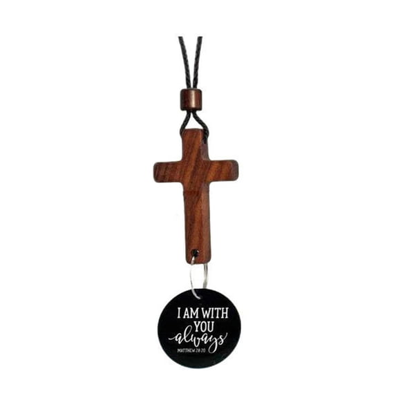 Car Rearview Wooden Crosses Pendant Car Ornament Blessing for For Christian Driver