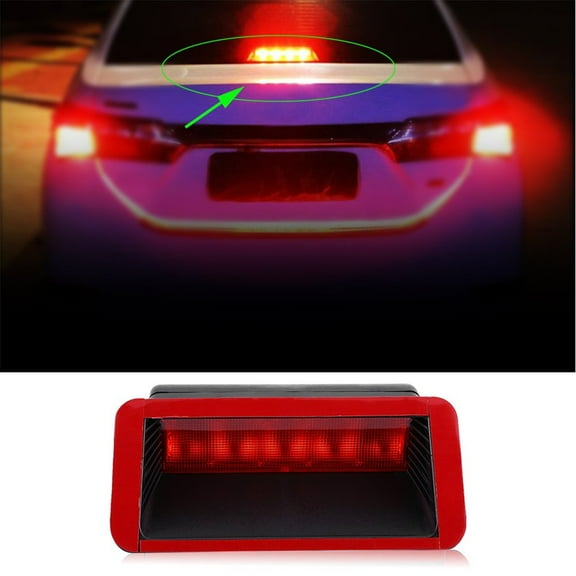 Car Red Warning 5 LED Rear Tail 3rd Brake Stop Driving Light High Mount Lamp 12V
