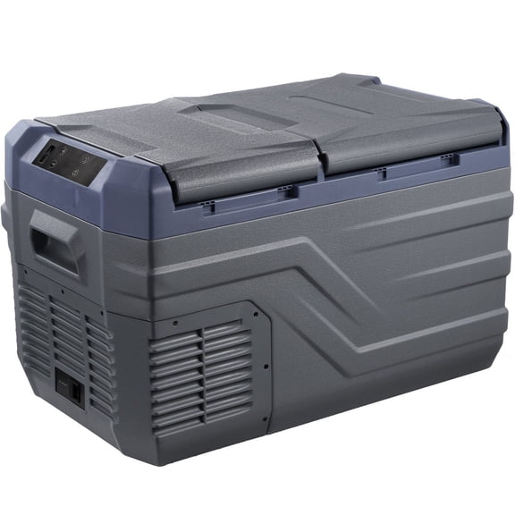 Car Refrigerator, 25L Dual Zone Portable Fridge Freezer -4 to 68F, 12/24V DC & 110-240V AC Compressor Cooler for Camping, RV, Travel, Outdoor