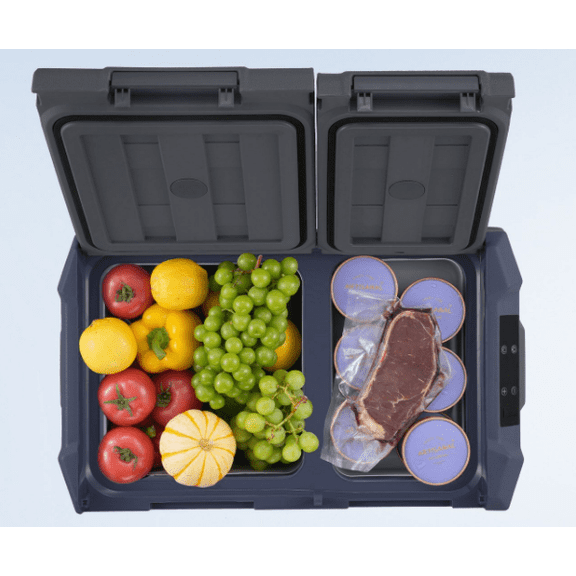 Car Refrigerator 32L, 12V/24V/110V Portable Fridge Freezer, Dual Zone -4 to 68F Compressor Cooler for Camping, RV, Travel, Fast Cooling & Bluetooth Control