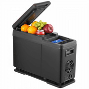 Car Refrigerator 8L, 12V/24V Portable Fridge Freezer,4 F to 68 F, Compressor Cooler, Car Armrest Design, Bluetooth, Camping Fridge