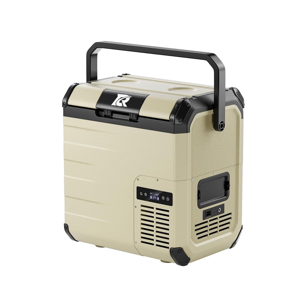 Car Refrigerator, Portable handle refrigerator 19Qt/18L 12/24V DC, 110~240V AC, (Battery Not Included)