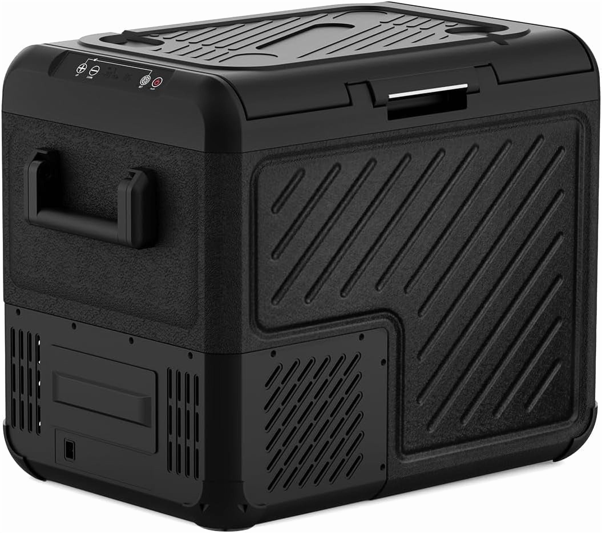 Car Refrigerator, RV Refrige with 12/24V DC & 110-240V AC, Portable Freezer Electric Compressor Cooler For Car, RV, Camping, Travel, Fishing, Outdoor or Home Use