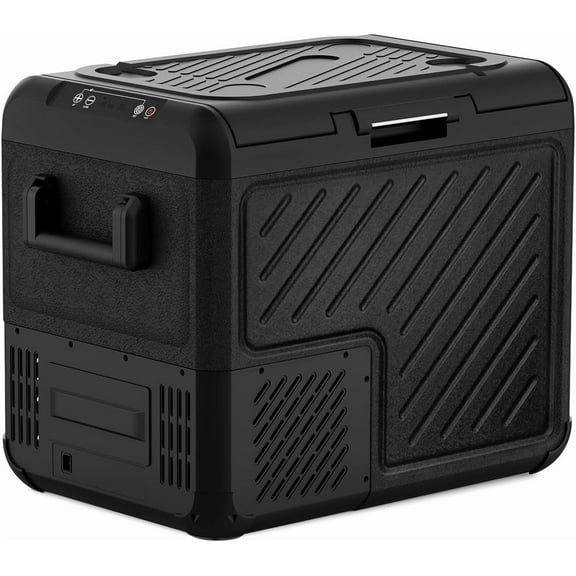 Car Refrigerator, RV Refrige with 12/24V DC & 110-240V AC, Portable Freezer Electric Compressor Cooler For Car, RV, Camping, Travel, Fishing, Outdoor or Home Use