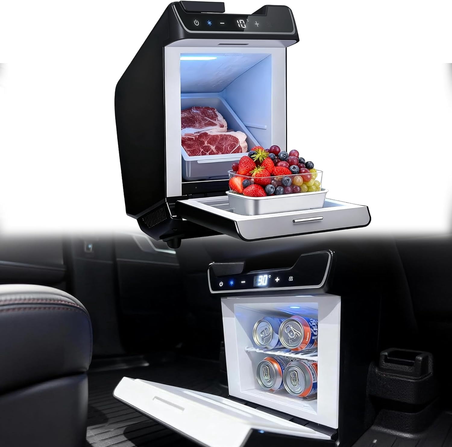 cooboom Tesla Model Y Juniper 2025-2026 Exclusive Car Refrigerator, 3.6L Cooler and  Warmer, Camping, Commuting, Sports, Traveling.