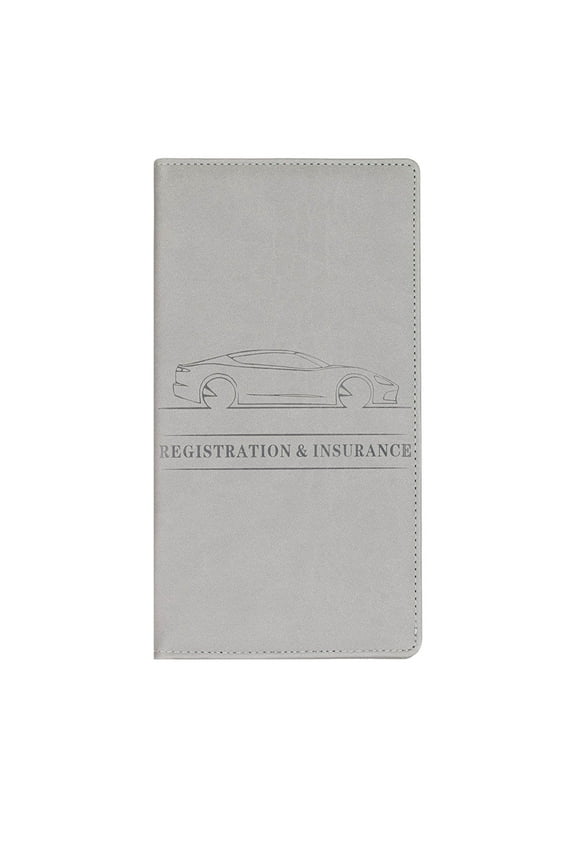 Car Registration and Insurance Card Clip, Synthetic Leather ID Holder, Business Card Storage Organizer, Wallet Protector for Car, Drivers License and Insurance Info