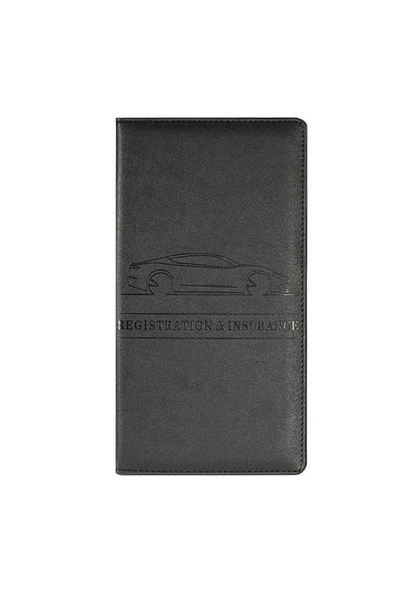 Car Registration & Insurance Card Holder - Synthetic Leather ID & Driver's License Wallet - Vehicle Document Organizer for Insurance Information, Business Cards & Important Papers