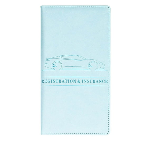 Car Registration Insurance Card Holder Synthetic Leather Magnetic Closure Universal Fit Glove Box Organizer Document Storage Wallet for Auto Driver License Gift