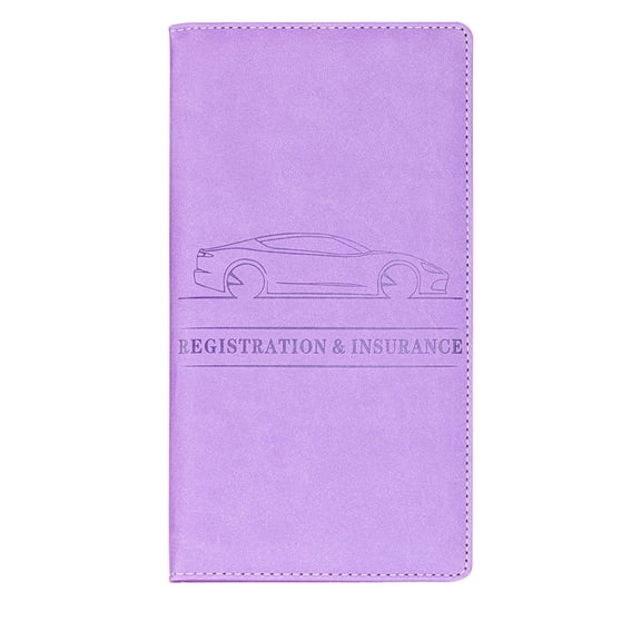 Car Registration & Insurance Card Holder | Vehicle Document Organizer with Magnetic Closure | Synthetic Leather Glove Box Storage for Drivers License, ID Cards & Emergency Information