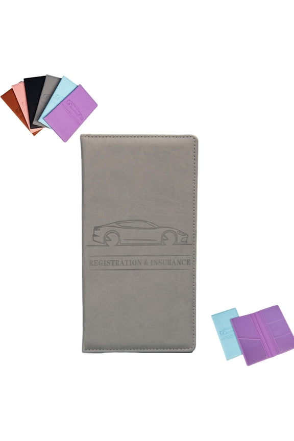 Car Registration & Insurance Card Holder, Vehicle Insurance and Registration Holder, Auto Insurance Card Holder, Car Wallet Registration Insurance, For Auto Driver License Document Truck (Gray)