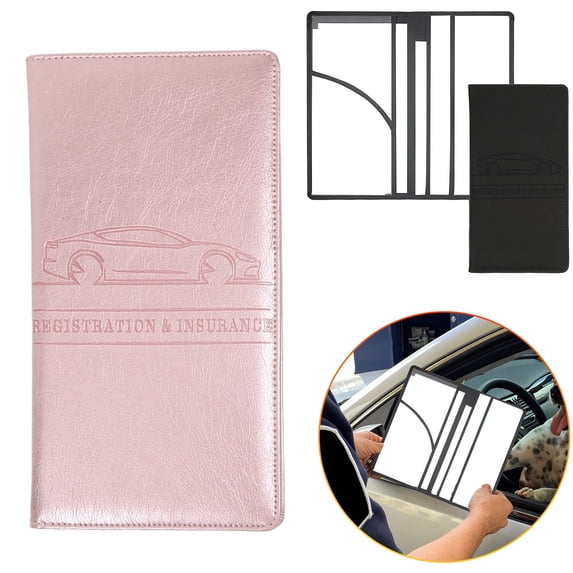 Car Registration & Insurance Card Holder With Shut Vehicle Glove Box Car Organizer For Documents Cards License