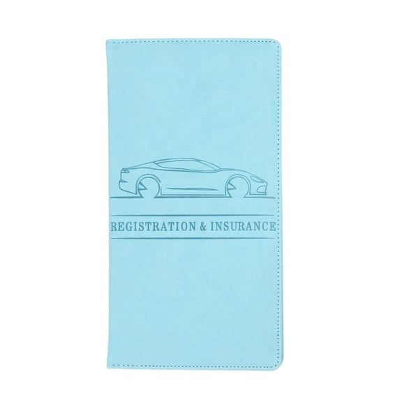 Car Registration & Insurance Card Holder with Zipper, Vehicle Glove Box Organizer for Documents, Cards, and License, Durable PU Leather