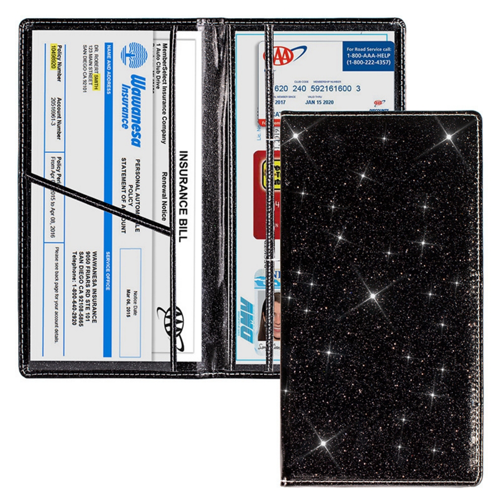 Zmeidao Car Registration & Insurance Card Holder, Vehicle Glove Box Car Organizer, For Documents, Cards, License