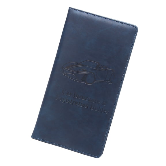 Car Document Wallet, Layered Registration Storage Case, Leather for Center Console, Driver Essentials