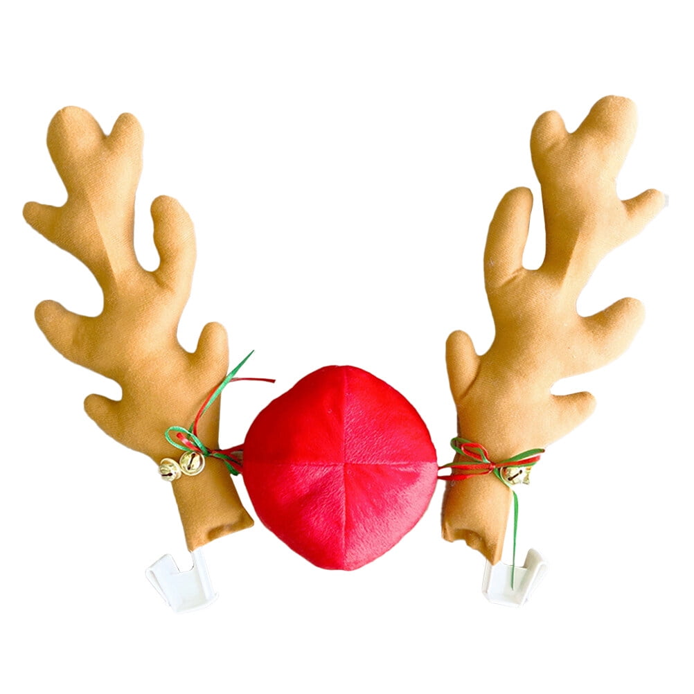 Car Reindeer Antlers Nose 1 Set Car Reindeer Antlers Nose Decorations