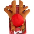 thumbnail image 1 of Car Reindeer Antlers & Nose for Christmas: Vehicle Reindeer Antlers Kit with Jingle Bells & Nose, Car Roof Decoration Kit, Auto Holiday Accessories for Cars, SUVs, Vans, and Trucks (Light Brown), 1 of 8
